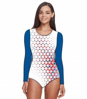 Купальник гимнастический 406 расцветка 7 синий